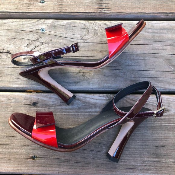RACHEL COMEY Patent Leather Margin Strappy Sandals - Picture 2 of 10